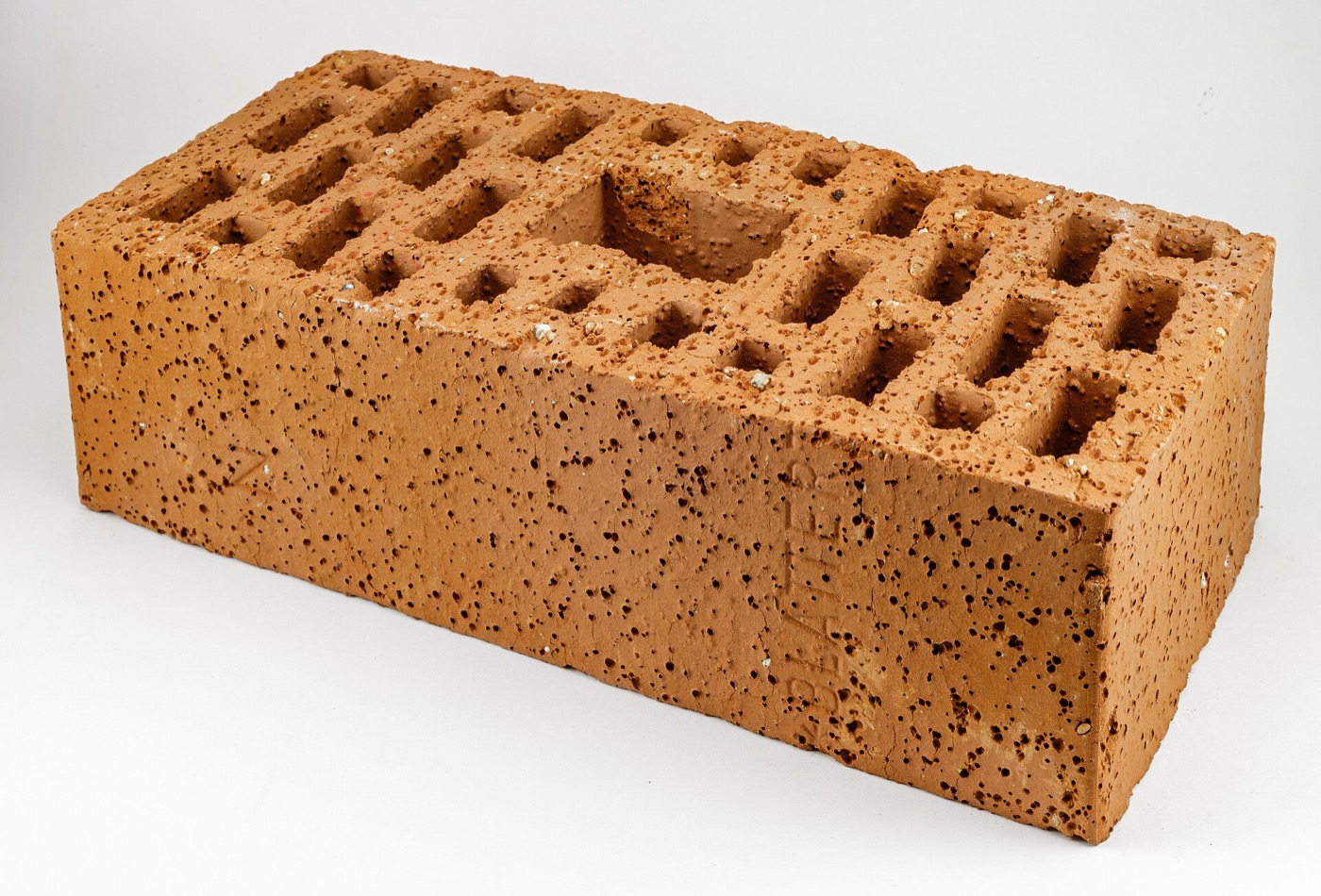 Bloco cerâmico de vedação em detalhe